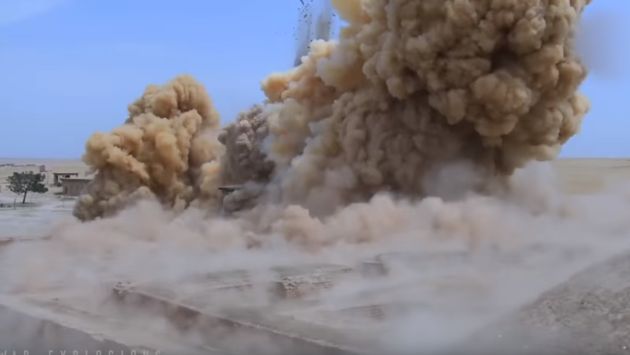 Irak: Estado Islámico destruyó templo de Nabu de la ciudad arqueológica de Nimrud. (YouTube/WarExplosions)