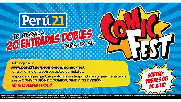 Perú21 te lleva al Comic Fest: Entérate cómo ganar una entrada doble. (Perú21)