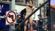 Estados Unidos: Hombre desnudo que exigía reunión con Donald Trump saltó desde escalera de Times Square 