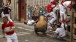 San Fermín: Seis personas terminaron corneadas en el segundo encierro de las fiestas [Fotos]
