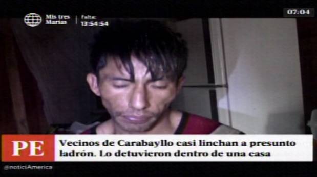 Vecinos de Carabayllo atrapan a ladrón y casi lo linchan.  (América Televisión)