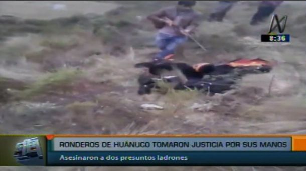Ronderos matan a dos hombres acusados de robar en Huánuco. (Canal N)