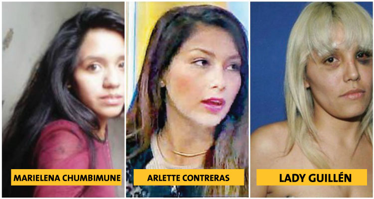 Lady Guillén, Arlette Contreras y Marielena Chumbimune. (Composición)