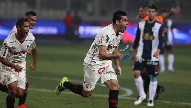 Hernán Rengifo vive su momento más feliz en Universitario de Deportes tras anotarle a Alianza Lima. (Perú21)