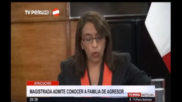 Arlette Contreras: Magistrada de Ayacucho admitió tener una amistad con la familia del agresor. (Captura)
