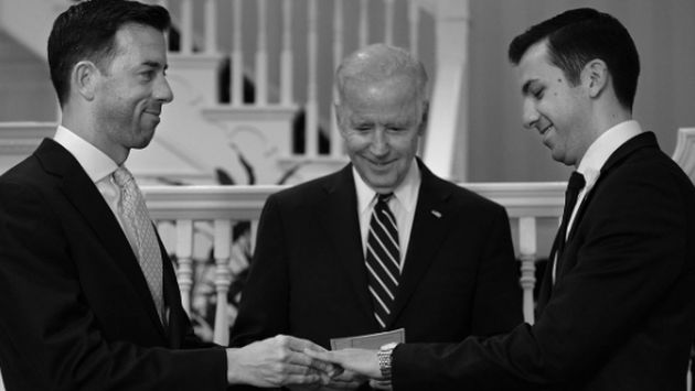 Uno de los principales legados de Biden será haber persuadido al Presidente para apoyar públicamente el matirmonio igualitario. (VP/Twitter)