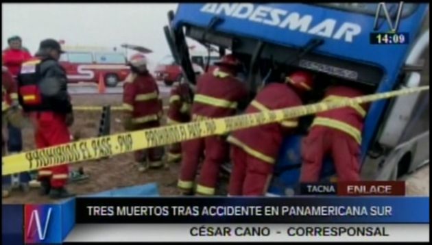 Los dos fallecidos peruanos  eran trabajadores de la Southern Perú y se dirigían de Tacna a Moquegua. (Canal N)