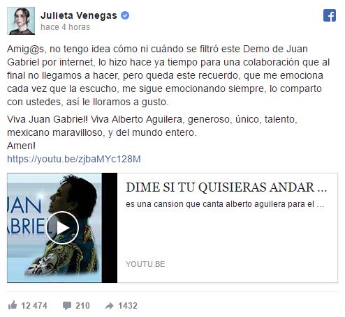 Juan Gabriel: Julieta Venegas
