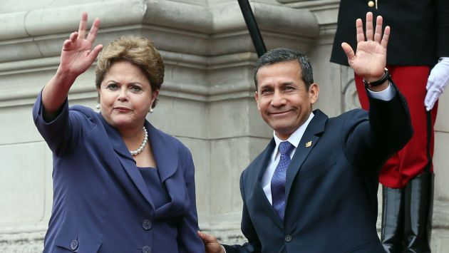 Ollanta Humala y el Partido Nacionalista se solidarizaron así con Dilma Rousseff. (USI)