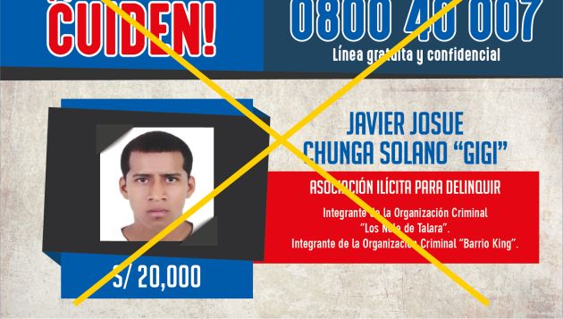 Chunga Solano fue puesto a disposición de la Policía Nacional de Trujillo para luego ser trasladado a Lima. (Miniter)
