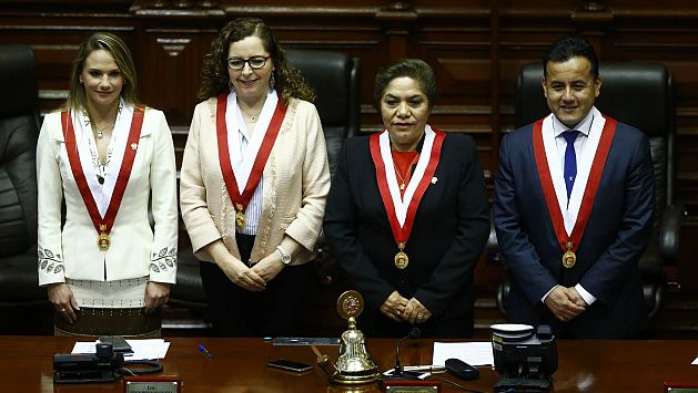 Luciana León asumió el cargo de tercera vicepresidenta del Congreso. (Luis Centurión)