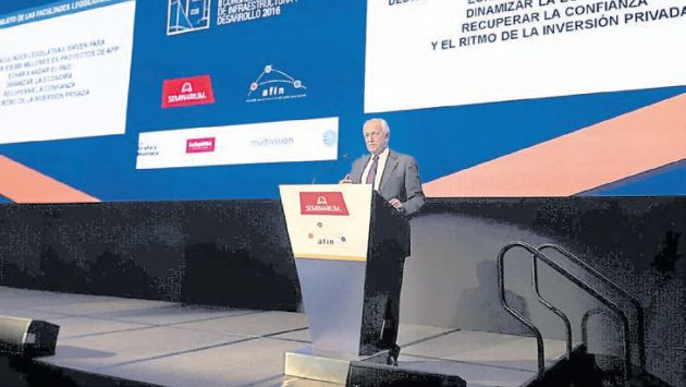 Gonzalo Prialé recomienda mejorar infraestructura e incrementar las APP. (AFIN)