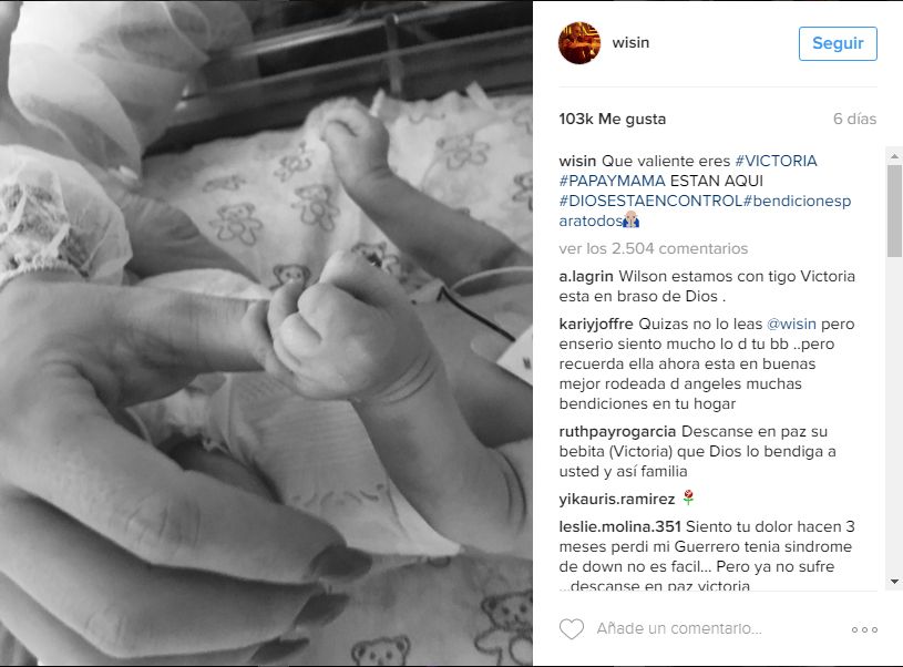 Hija del reggaetonero Wisin falleció a causa de una enfermedad genética