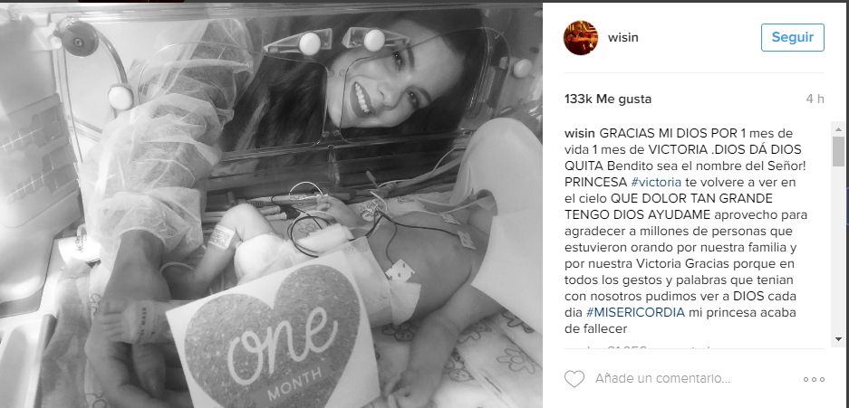 Hija del reggaetonero <strong>Wisin</strong> falleció a causa de una enfermedad genética