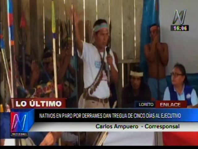 Loreto: Comunidades indígenas dieron 5 días más de tregua al Gobierno. (Canal N)