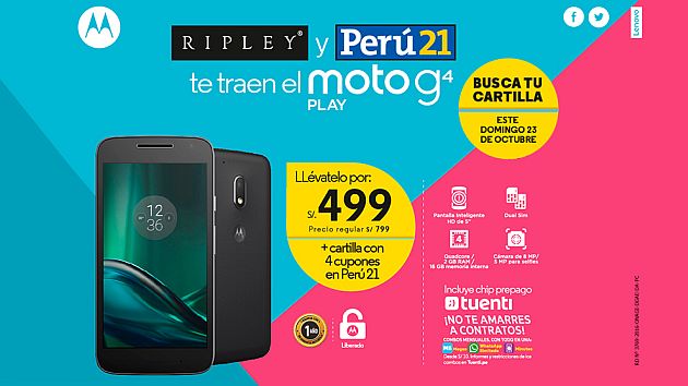 Perú21 te trae un Motorola G Play.