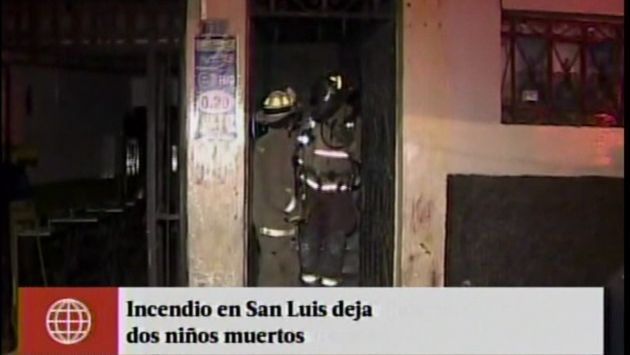 Dos pequeños niños murieron tras incendiarse su vivienda en el distrito de San Luis.