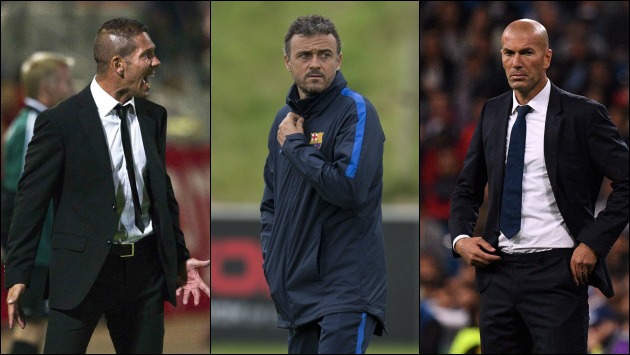 Simeone, Luis Enrique y Zidane integran una lista de 10 candidatos. (AFP/Reuters)