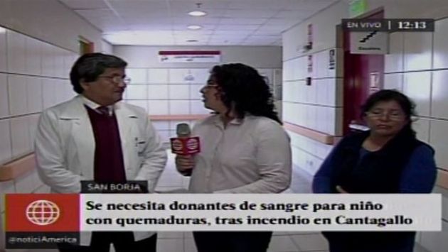 Menor permanece internado en el Instituto de Salud del Niño en San Borja. (Captura de TV)
