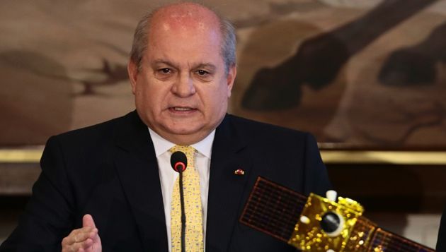 Pedro Cateriano: “Yo no he firmado ningún acuerdo para adquirir un satélite”. (Andina)