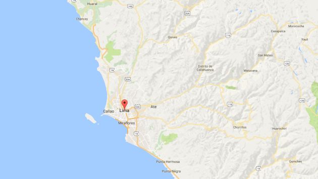 Sismo de 4.6 grados en la escala de Richter se registró en Lima. (Google Maps)
