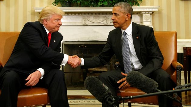 Barack Obama y Donald Trump se reunieron en la Casa Blanca. (Reuters)
