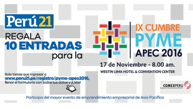 Conoce a los 10 ganadores de las entradas para la Cumbre Pyme APEC 2016. (Perú21)