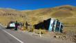 Despiste de bus en la vía Tacna—Puno dejó tres muertos 