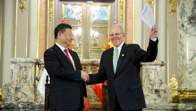 Suscripción de acuerdos entre Perú y China. (Presidencia)