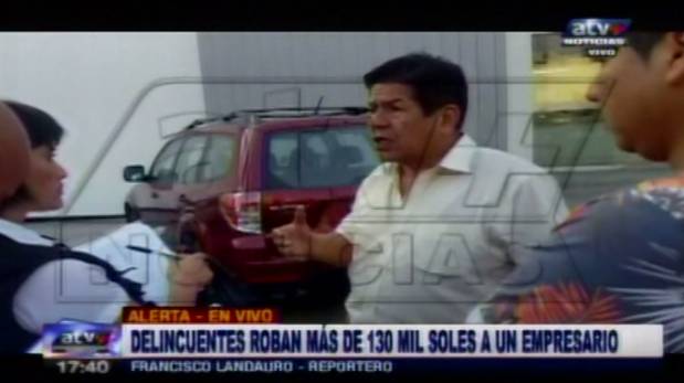 ‘Marcas’ robaron más de S/130 mil a empresario tras balacera en Surco. (ATV )
