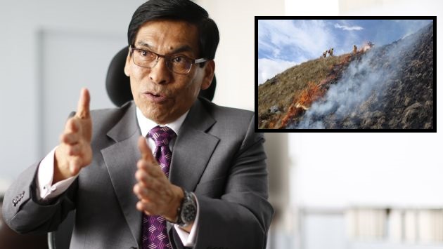 Ministro José Hernández anunció que se logró contener 37 de 43 incendios forestales. (Perú21)