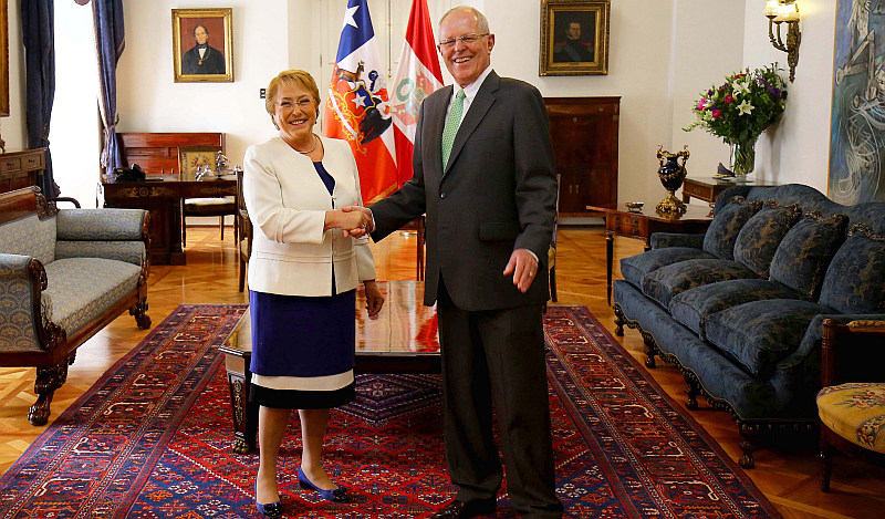 PPK y Michele Bachelet se reunieron en Palacio de la Moneda de Santiago. (Presidencia Perú en Flickr)