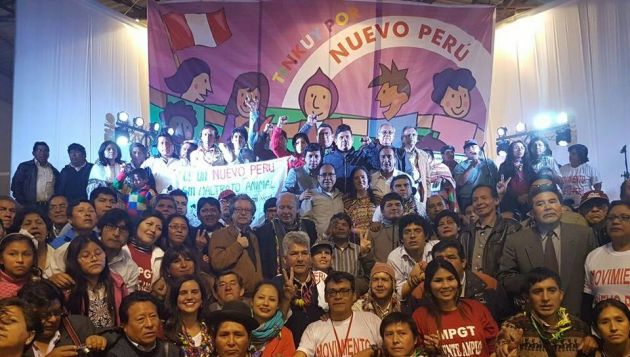 Verónika Mendoza (inferior izquierda) en la presentación de 'Nuevo Perú'. (Facebook)