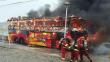 Barranca: Bus de la empresa Crisolito se incendió en la Panamericana Norte