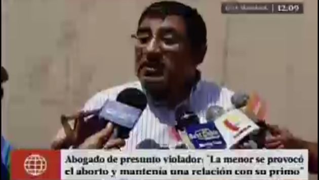 Miguel Odar, abogado de Núñez Criollo, indicó que la menor tomó las pastillas abortivas. (Captura)