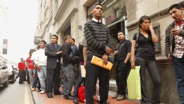 El aumento de la tasa de desocupación en el Perú significó el desempleo de uno 70 mil trabajadores. (USI)