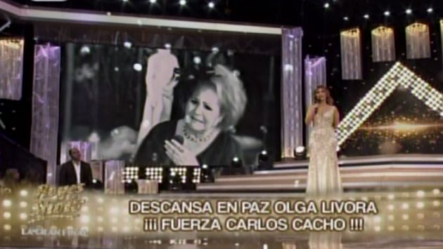 Gisela Valcárcel se conmovió al hablar de la muerte de la madre de Carlos Cacho. (Captura Reyes del show)