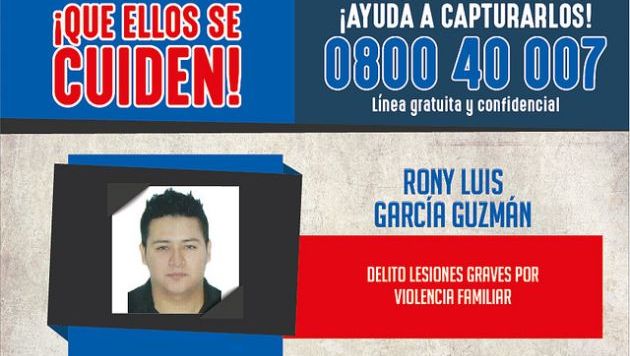 Ronny García: Mininter ofrece S/15 mil por paradero de cantante. (Mininter)