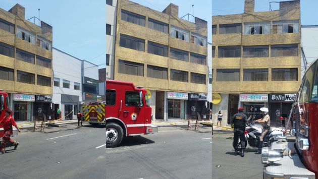 El cuarto piso de un inmuble se incendió. (Perú21)