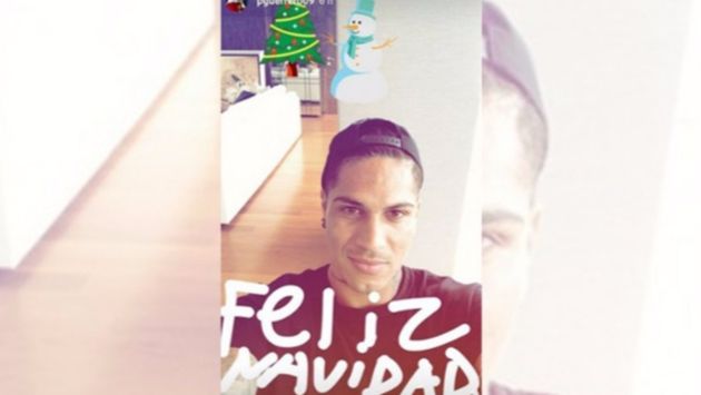 Paolo Guerrero envió mensaje por fiestas. (Snapchat)