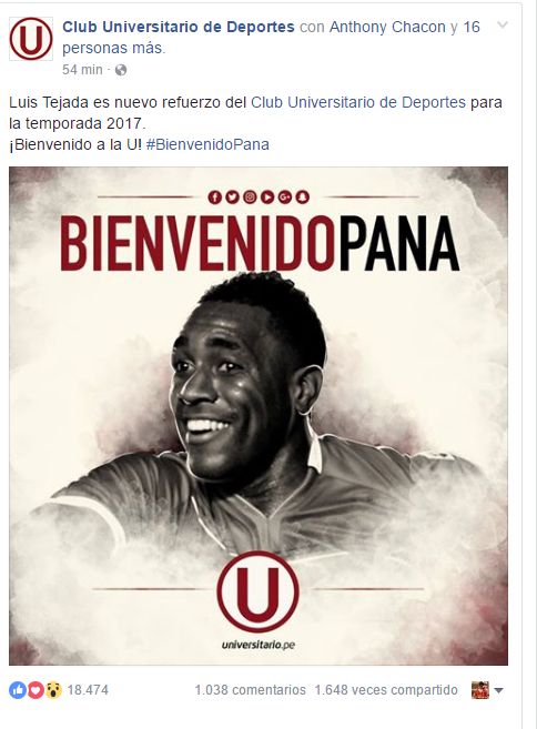 Universitario de Deportes Luis Tejada