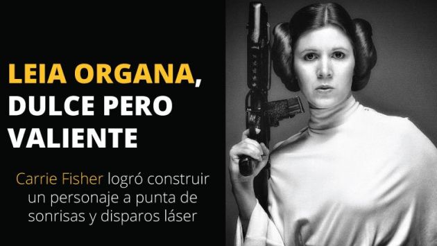 Carrie Fisher interpretó a la princesa por primera vez a 'Leia Organa' a los 21 años