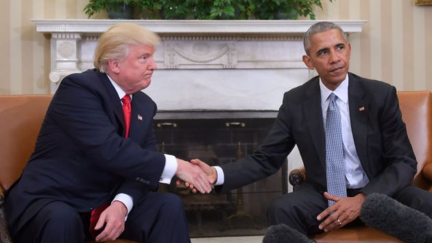 Donald Trump y Barack Obama se reunieron luego de la victoria del magnate sobre Hillary Clinton. (AFP)