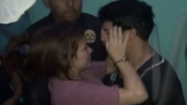 Ronny García fue capturado en medio del llanto de Karla Solf. 
