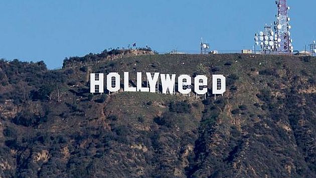 Cambiaron cartel de Hollywood por ´Hollyweed’ para celebrar consumo legal de la marihuana en California. (EFE)