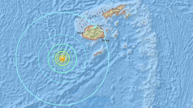 Terremoto de 7,2 cerca a la isla de Fiji generó alerta de tsunami. (BBC)