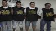 Policía captura a cuatro presuntos extorsionadores