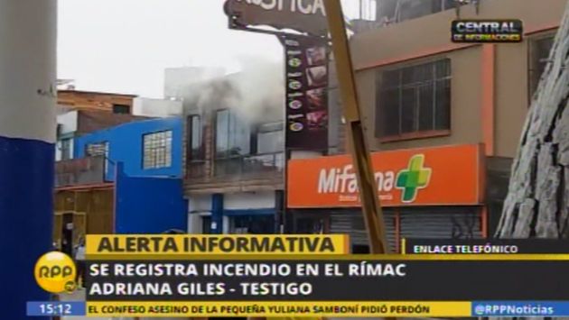Rímac: Incendio en una sede del restaurante Rústica fue controlado. (RPP)