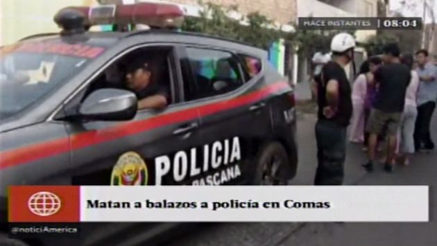 Matan a balazos a policía en Comas. (América)