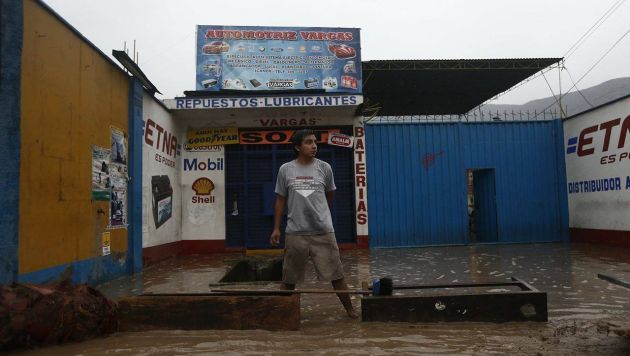 Huaico deja al menos 25 viviendas afectadas, informa Indeci. (Renzo Salazar/Perú21)